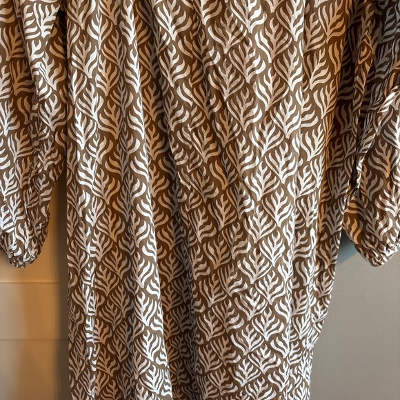 Becasa L/XL 100% cotton block print long sleeve dress - Picture 4 of 7